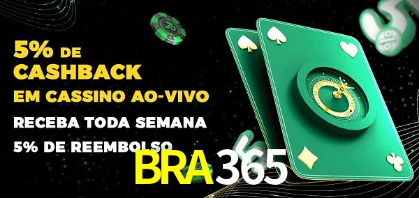 Promoções do cassino ao Vivo BRA365